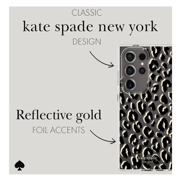 NEW Kate Spade New York Leopard Print Samsung Galaxy S24 Ultra Phone Case - Picture 4 of 7